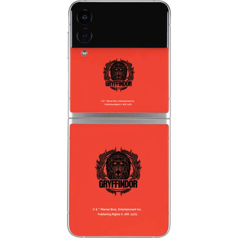 Wizarding Worlds Harry Potter Gryffindor Illustration Galaxy Z Flip3 5G Skin